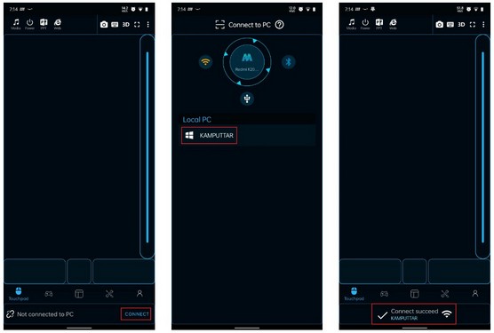 تبدیل گوشی به کنترلر بهصورت بیسیم (WiFi)