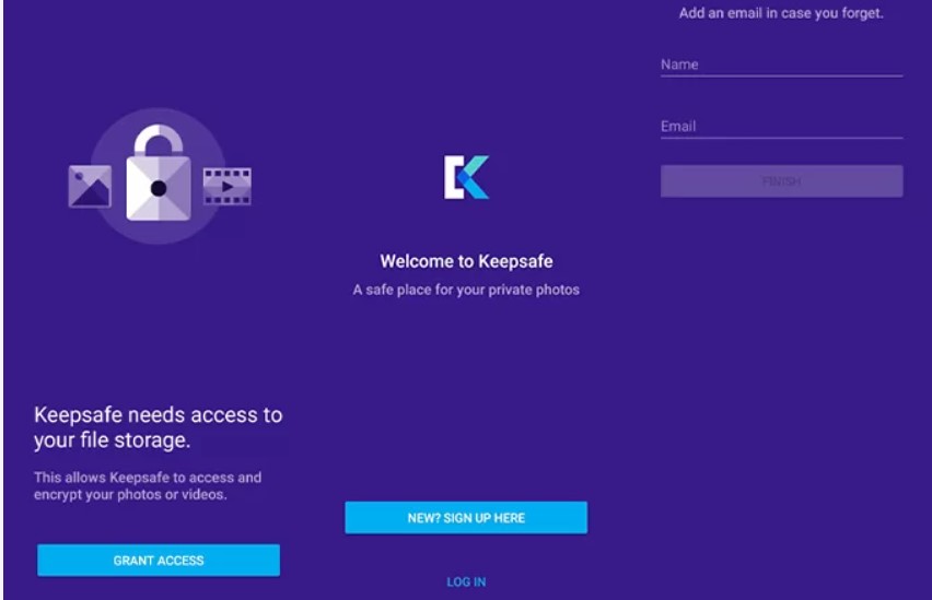 برنامه قفل اثر انگشت Keepsafe
