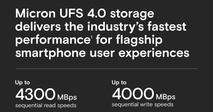 مشخصات حافظه UFS 4.0 میکرون