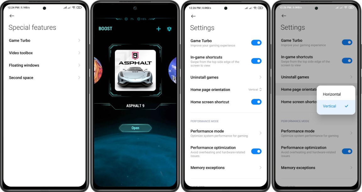 فعالسازی حالت Game Turbo - تنظیمات گوشی شیائومی پوکو X4 Pro