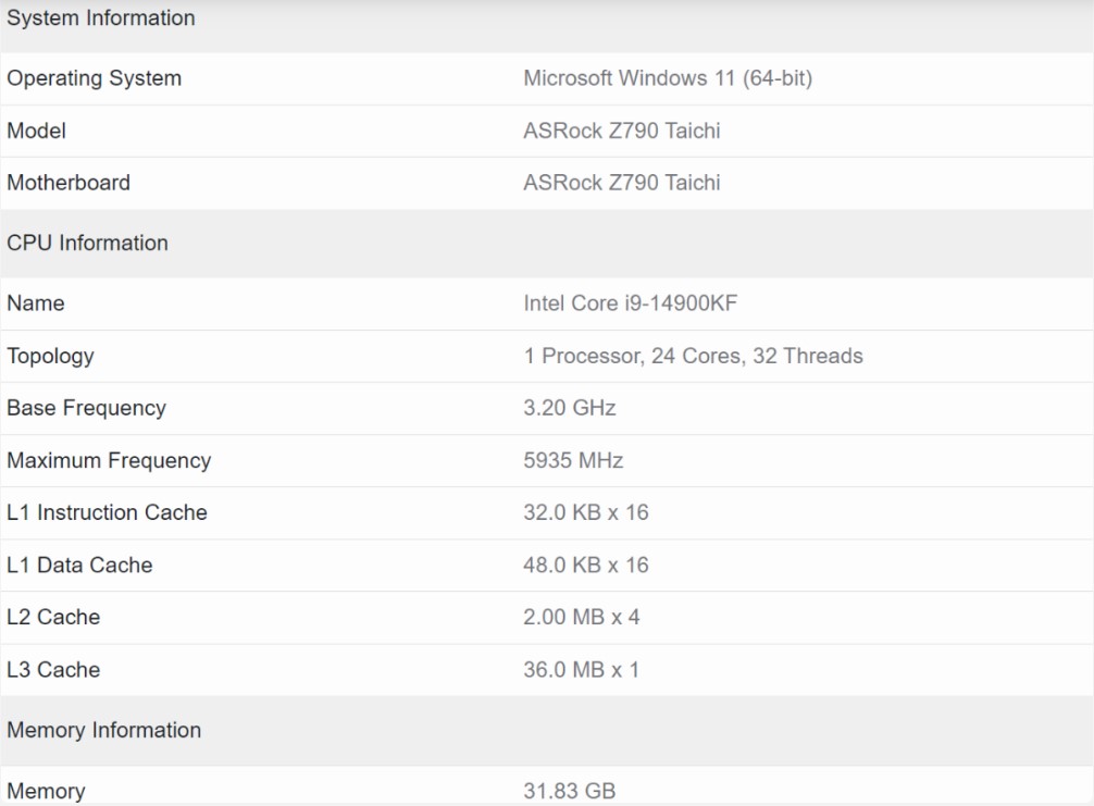 مشخصات پردازنده Core i9-14900KF اینتل