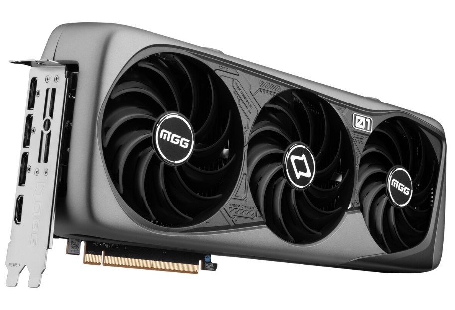 نمای زیرین کارت گرافیک MaxSun RTX 4090