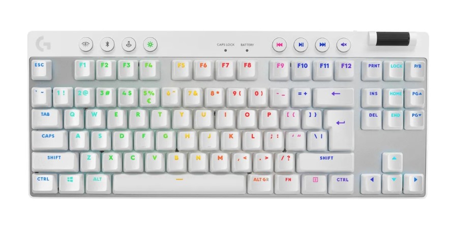 رنگ سفید کیبورد گیمینگ G Pro X TKL Lightspeed
