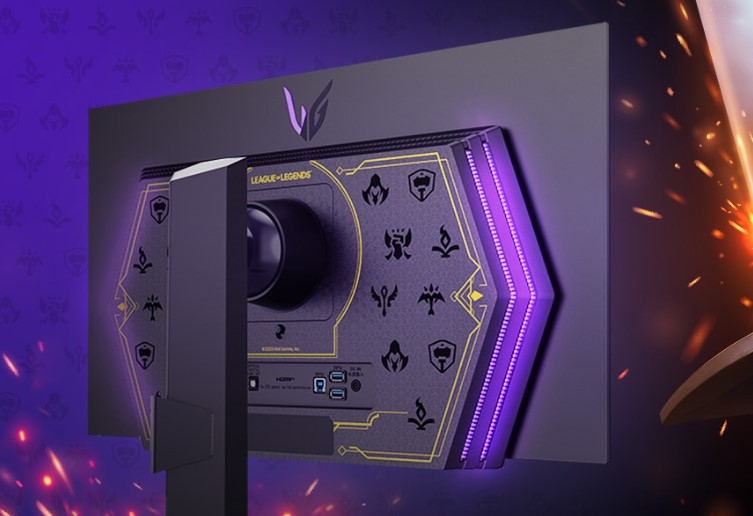 نمای پشتی  مانیتور گیمینگ UltraGear OLED ال جی