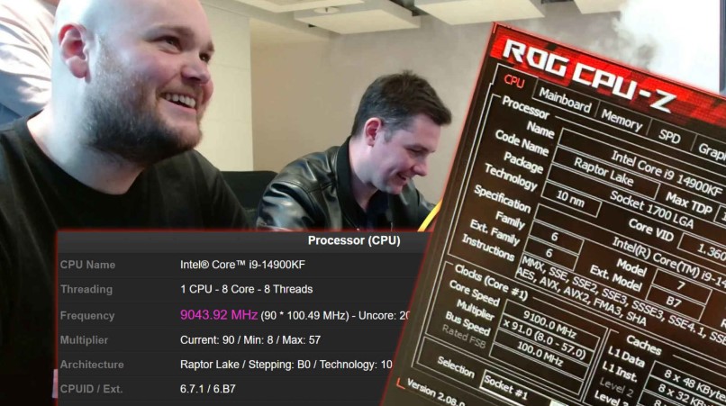 اورکلاک پردازنده Core i9 14900KF