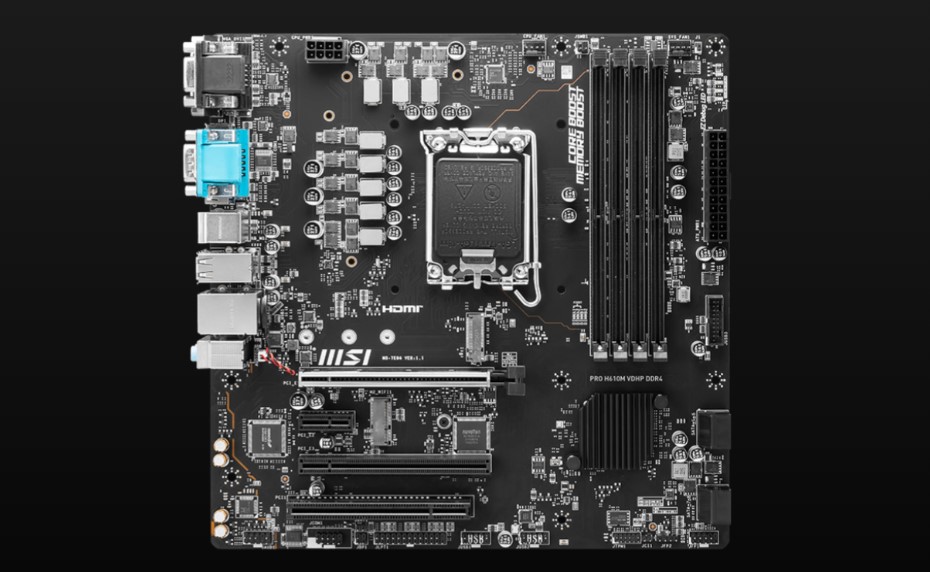 طراحی مدرن و بروز مادربرد MSI PRO H610M VDHP DDR4
