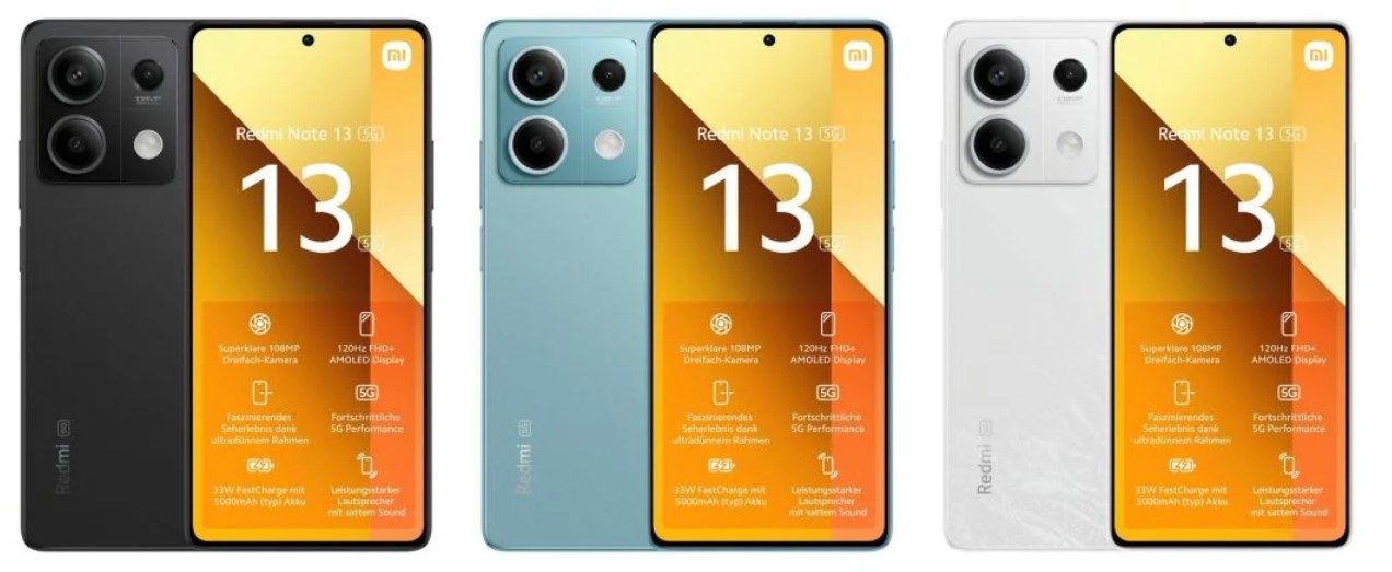 رنگ بندی ردمی نوت ۱۳ مدل 5G