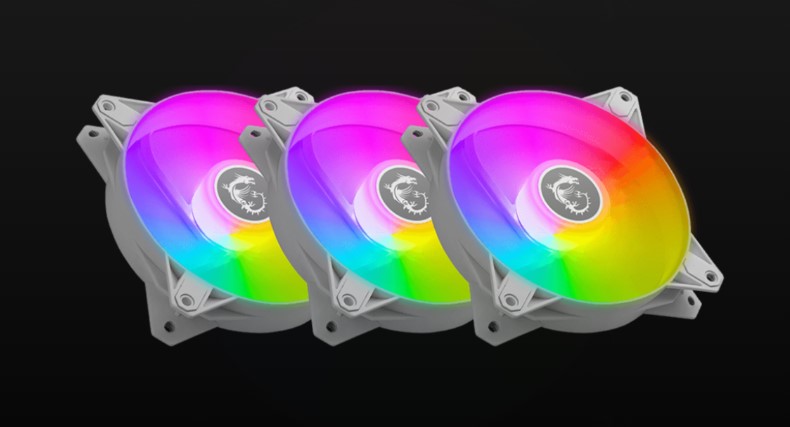 رنگ سفید کیت فن MPG F120 ARGB