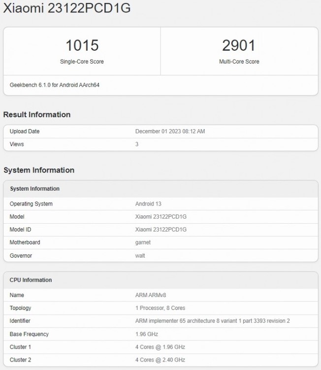 بنچمارک گوشی پوکو X6 Pro شیائومی