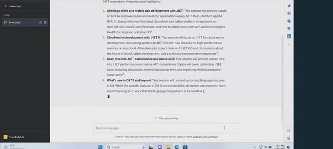 لینک های بینگ در ChatGPT