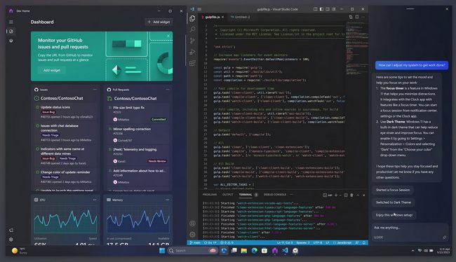 تغییر تم ویندوز به Dark Mode با ویندوز Copilot