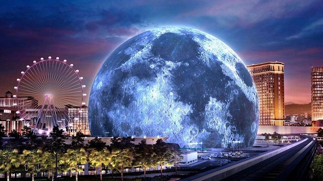 بزرگ نمایشگر LED و سازه کروی جهان