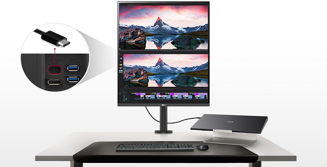 مانیتور فوق بلند DualUp 28MQ750