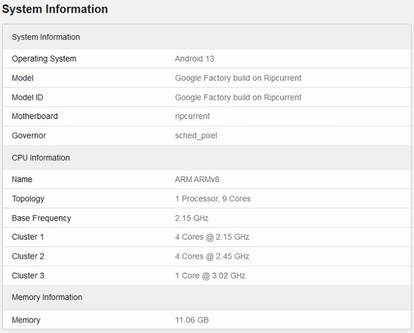 اولین بنچمارک پردازنده تنسور G3
