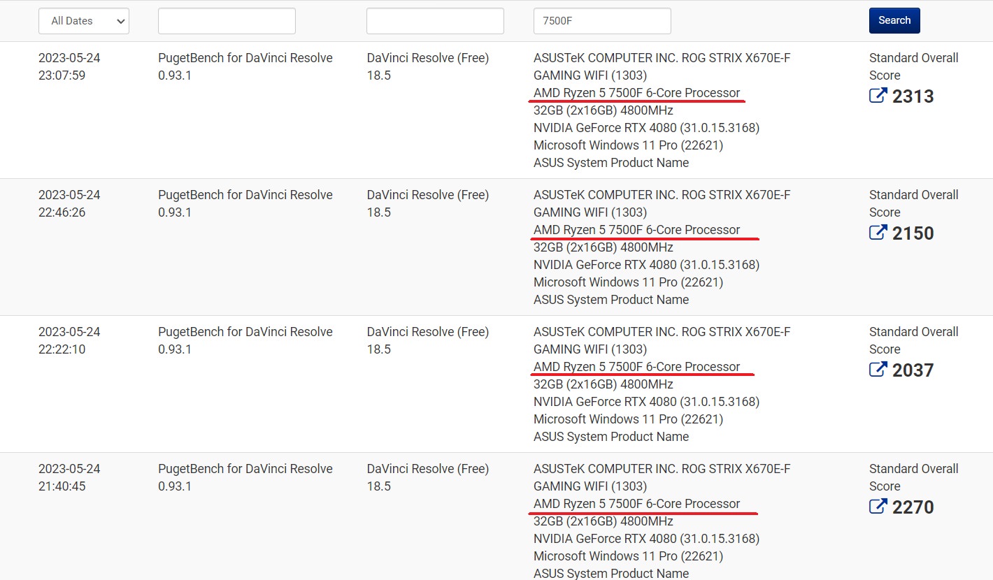 پردازنده معرفی نشده از AMD به نام Ryzen 5 7500F