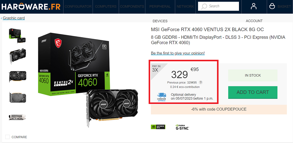 مرحله اول کاهش قیمت کارت گرافیک RTX 4060 انویدیا