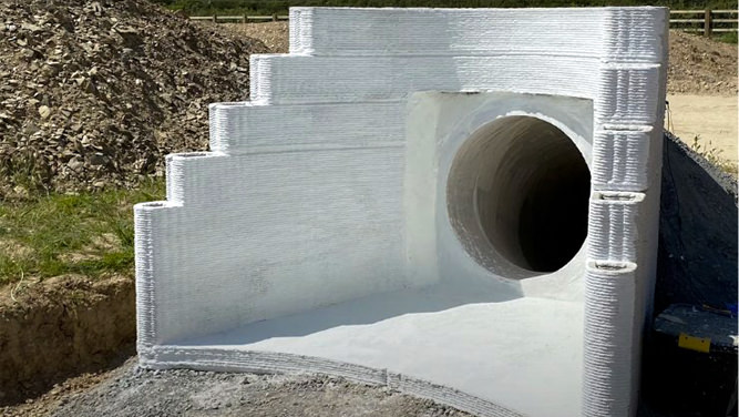 ساخت سازه‌های بتنی با کمک پرینتر سه بعدی و امکان ارتباط دیجیتال