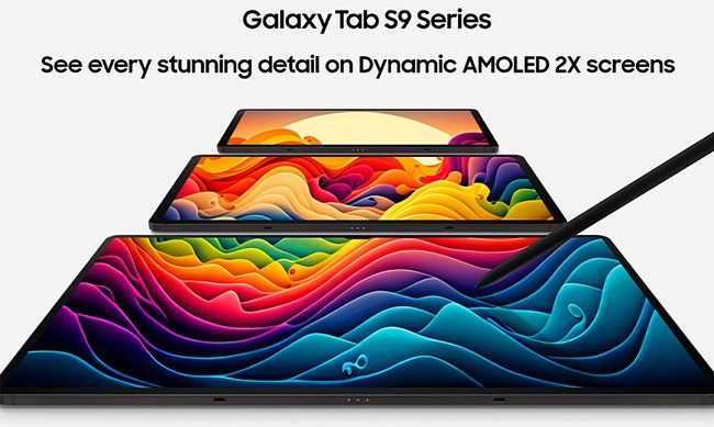 طراحی ظاهری و صفحهنمایش تبلتهای سری Galaxy Tab S9