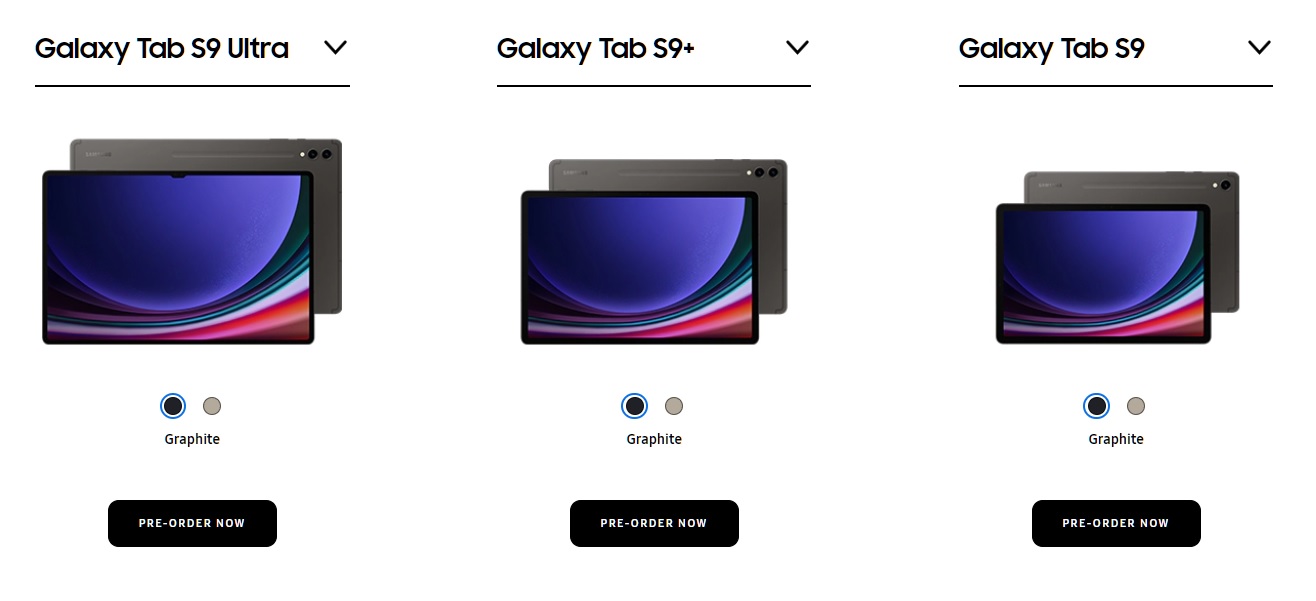 قیمت و زمان دسترسی تبلتهای سری Galaxy Tab S9