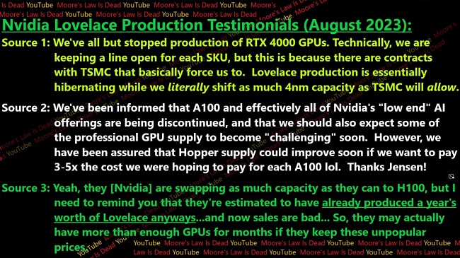 انویدیا تولید کارتهای گرافیک سری RTX 40 را متوقف کرد