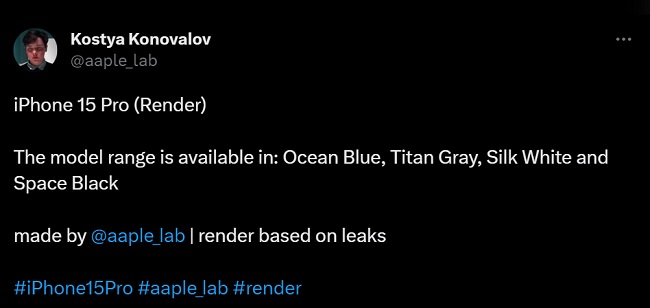 رندرهای جدید آیفون ۱۵ پرو افشا شدند