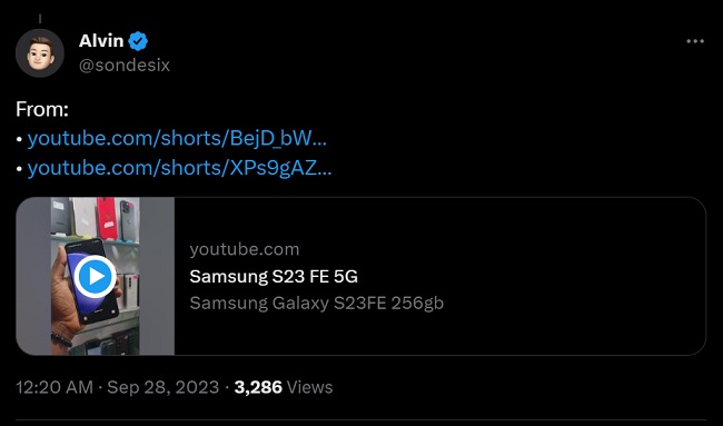 اولین ویدئوی واقعی از گوشی Galaxy S23 FE سامسونگ