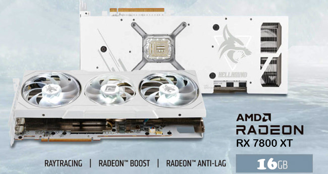 کارت گرافیک گیمینگ PowerColor RX 7800 XT Hellhound Spectral White Edition