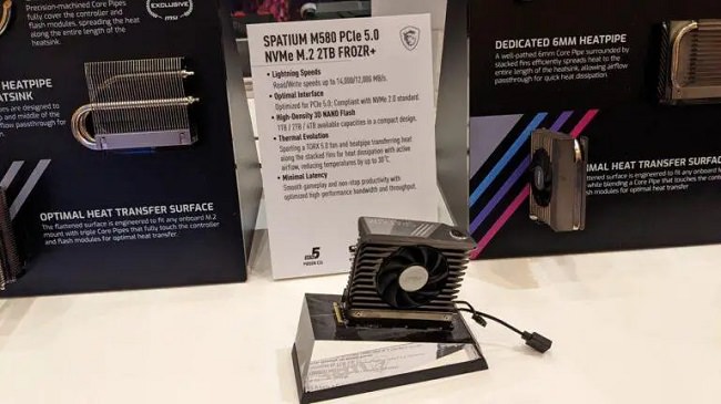 حافظه SSD جدید ام اس آی به نام Spatium M580 PCIe NVMe M.2 Frozr Liquid