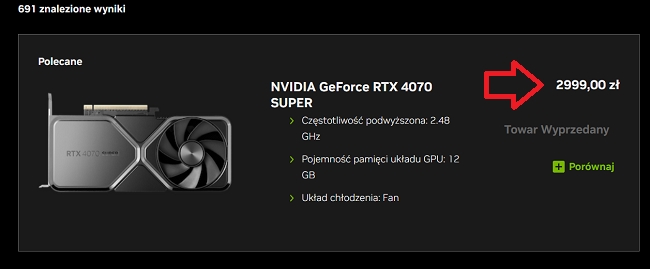 کاهش قیمت کارت گرافیک RTX 4070 Super انویدیا