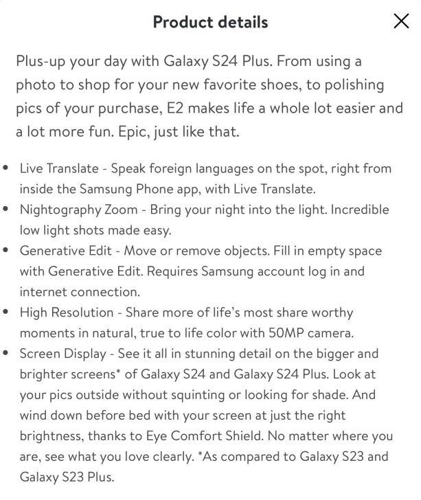 اولین تصویر و مشخصات گوشی گلکسی اس 24 پلاس