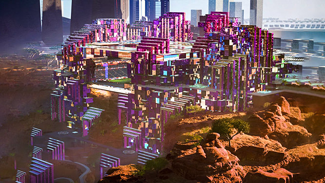 استادیوم سایبرپانکی عربستان