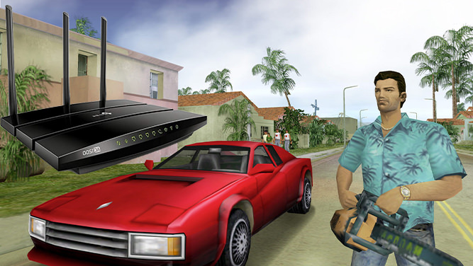 بازی خاطره‌انگیز GTA: Vice City روی یک مودم اجرا شد! [تماشا کنید]