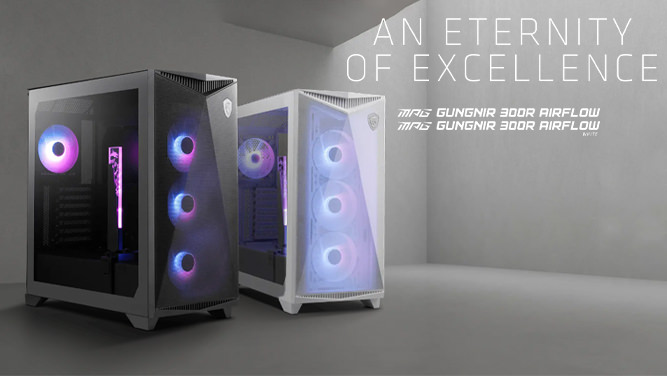 کیسهای گیمینگ سری MPG GUNGNIR 300R AIRFLOW از برند MSI
