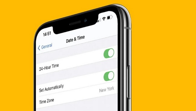 تنظیم کردن ساعت موبایل اپل