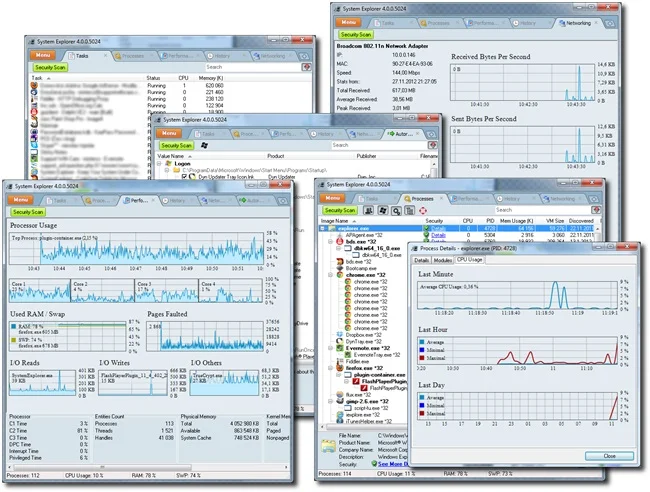 رابط کاربری نرم افزار System Explorer