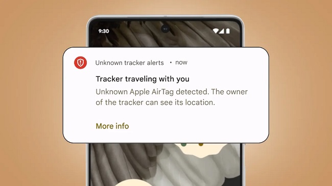 تشخیص ردیاب با شبکه Find My Device گوگل