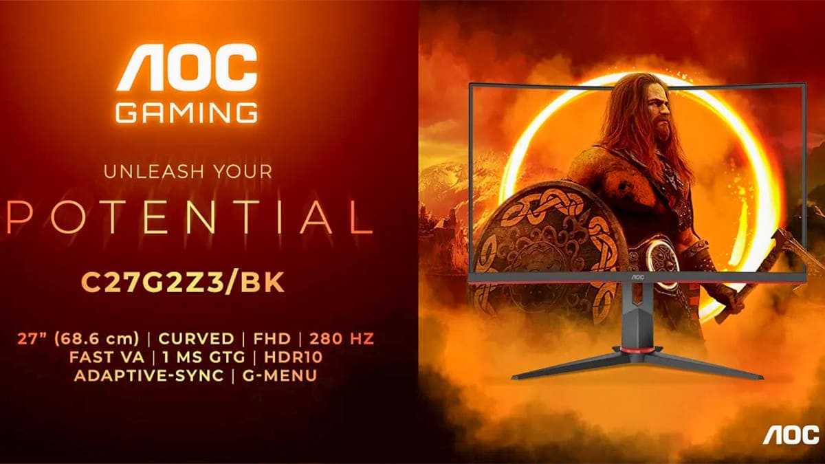 مانیتور گیمینگ خمیده AOC GAMING C27G2Z3/BK