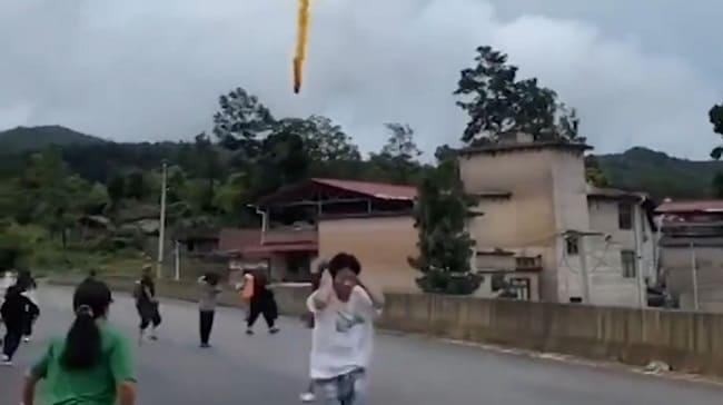 سقوط موشک چینی