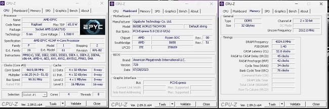 اورکلاک EPYC 4124P