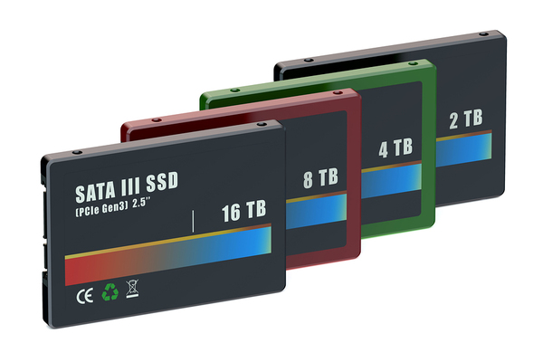 ظرفیت مناسب SSD برای لپ تاپ