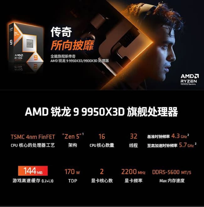 پردازنده Ryzen 9 9900X3D