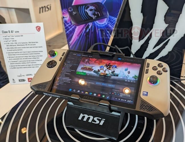 طراحی کنسول دستی Claw 8 AI+ MSI