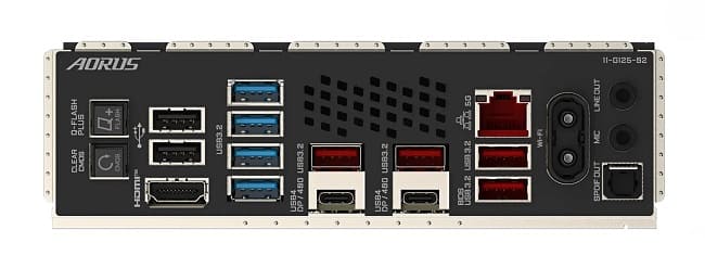 درگاه ارتباطی مادربرد X870E AORUS Master گیگابایت