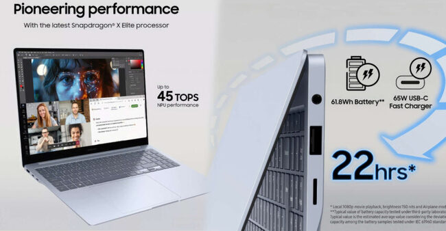 لپ تاپ galaxy book 4 edge