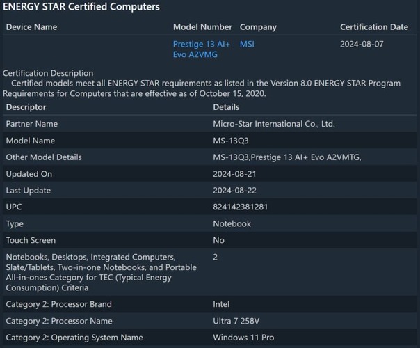 لپ تاپ lunar lake