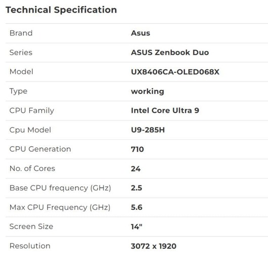  لپ تاپ ایسوس zenbook