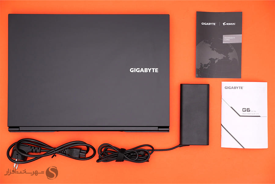 محتویات جعبه لپ تاپ گیگابایت G6