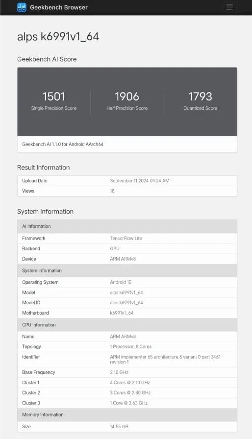 مشخصات پردازنده Dimensity 9400