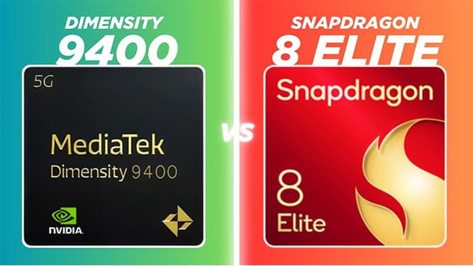 مقایسه Snapdragon 8 Elite در مقابل MediaTek 9400