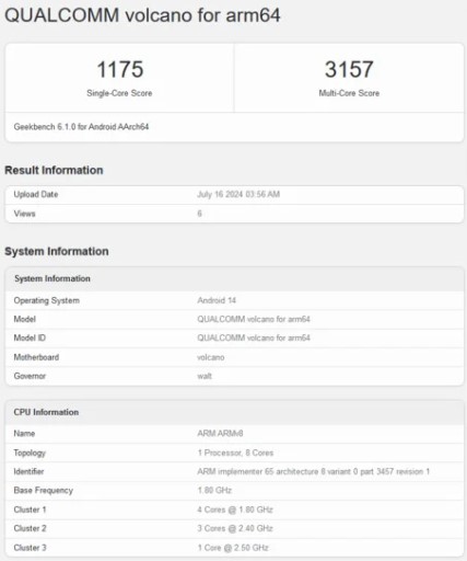 بنچمارک تراشه Snapdragon 7s Gen 2